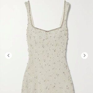 CLIO PEPPIATT Embellished stretch-tulle mini dress